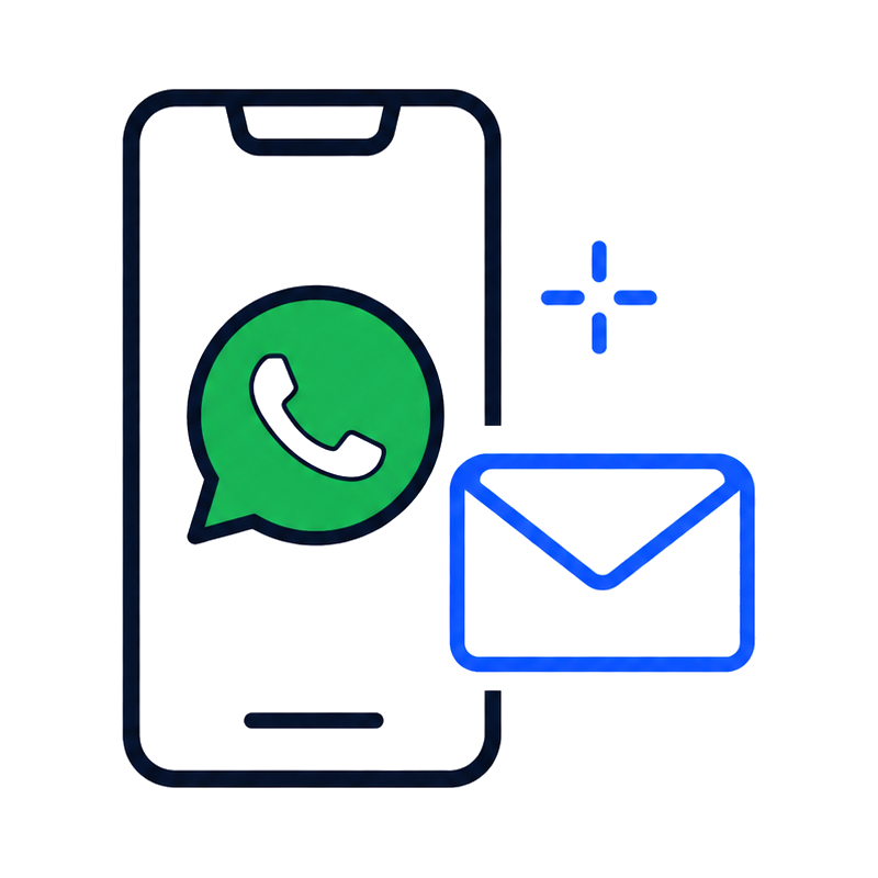 Kontakt přes WhatsApp nebo e-mail